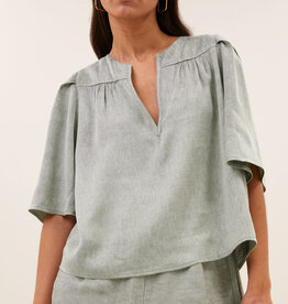 By-bar blake gloss blouse light mint