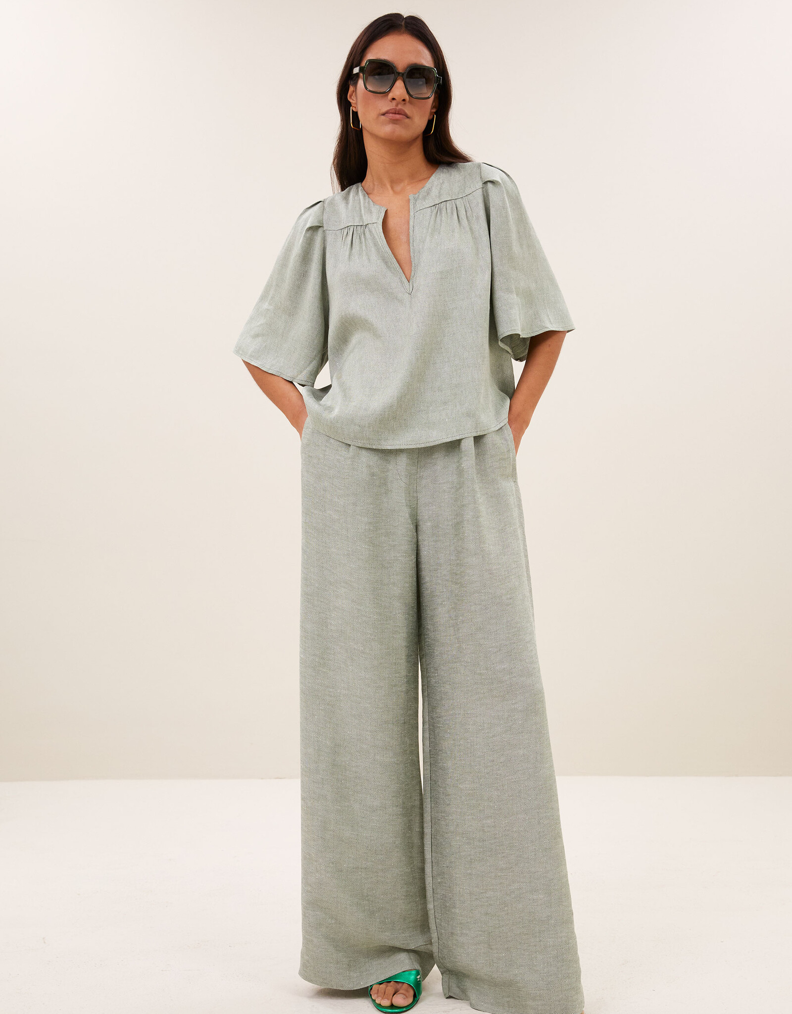 By-bar blake gloss blouse light mint