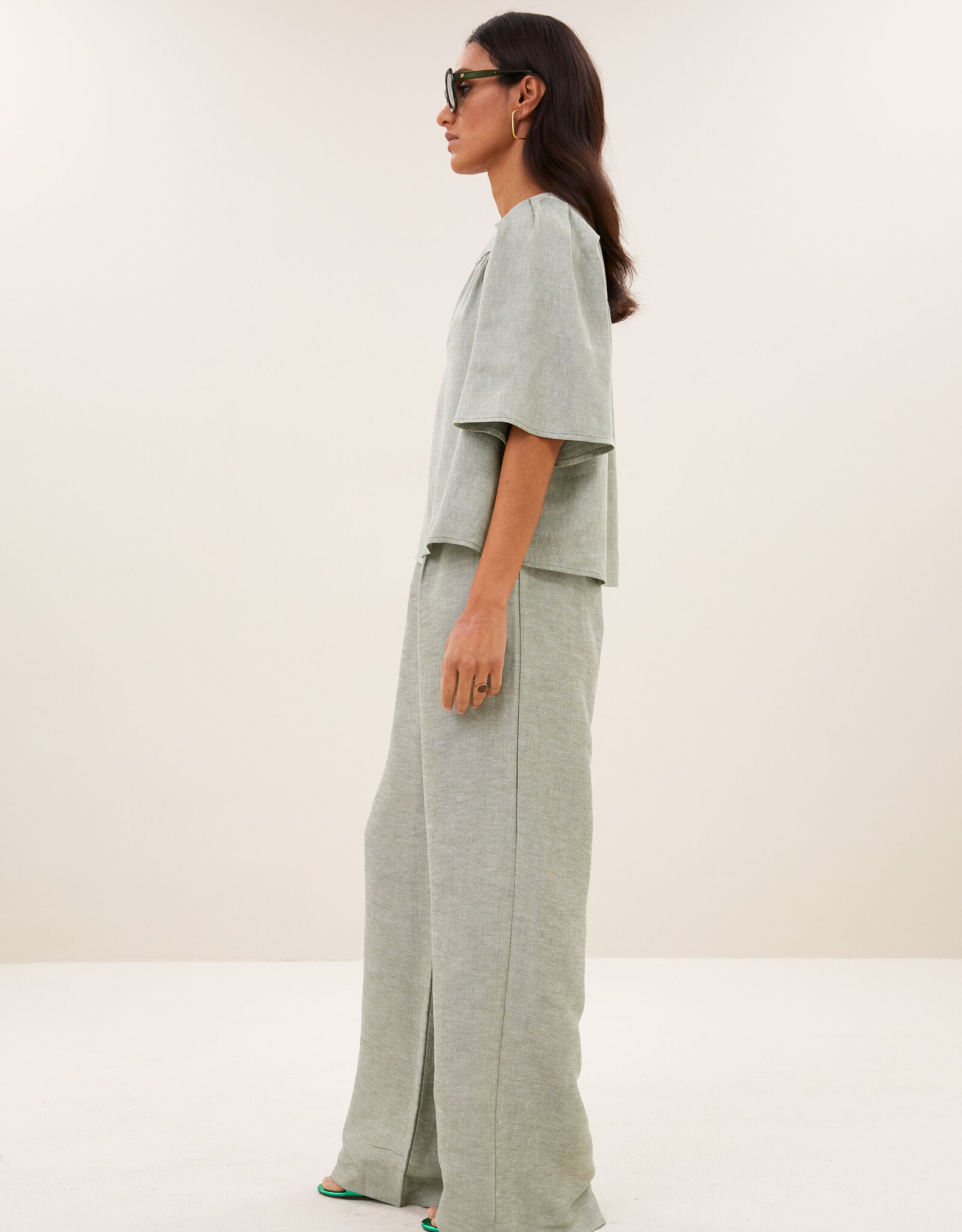 By-bar blake gloss blouse light mint