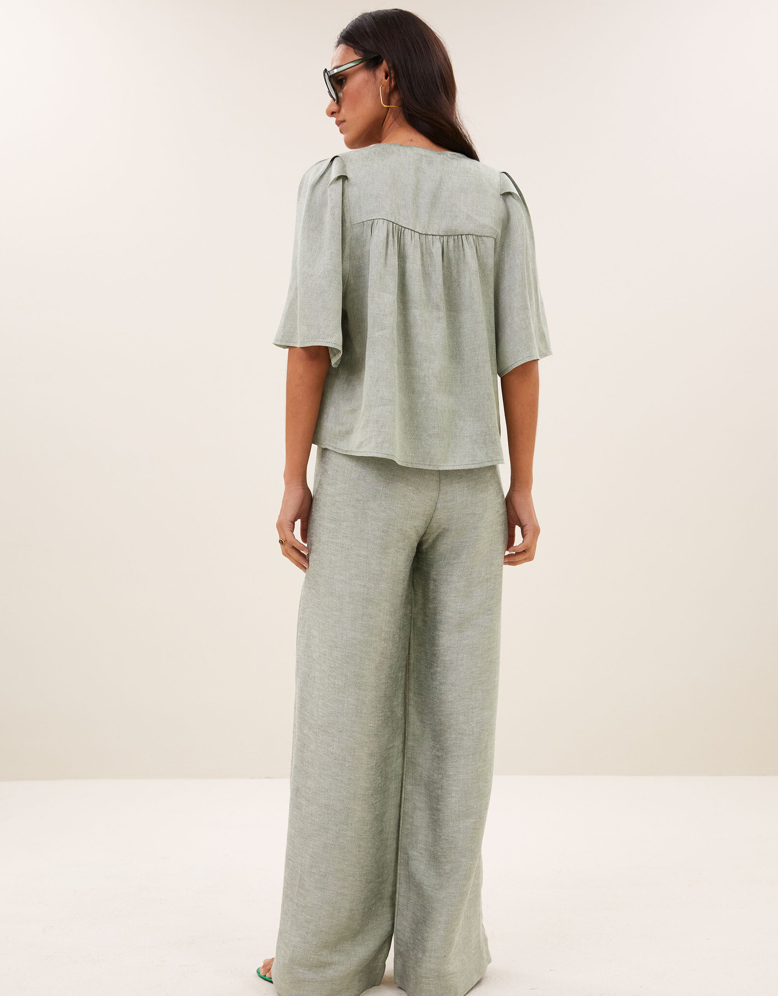 By-bar blake gloss blouse light mint