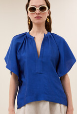 By-bar vina gloss blouse kingsblue