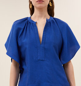 By-bar vina gloss blouse kingsblue