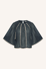 By-bar emmi embroidery blouse charcoal