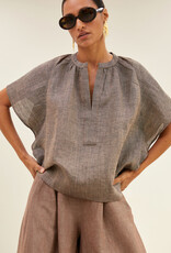 By-bar vina lurex blouse iced coffee