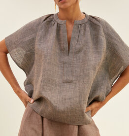 By-bar vina lurex blouse iced coffee