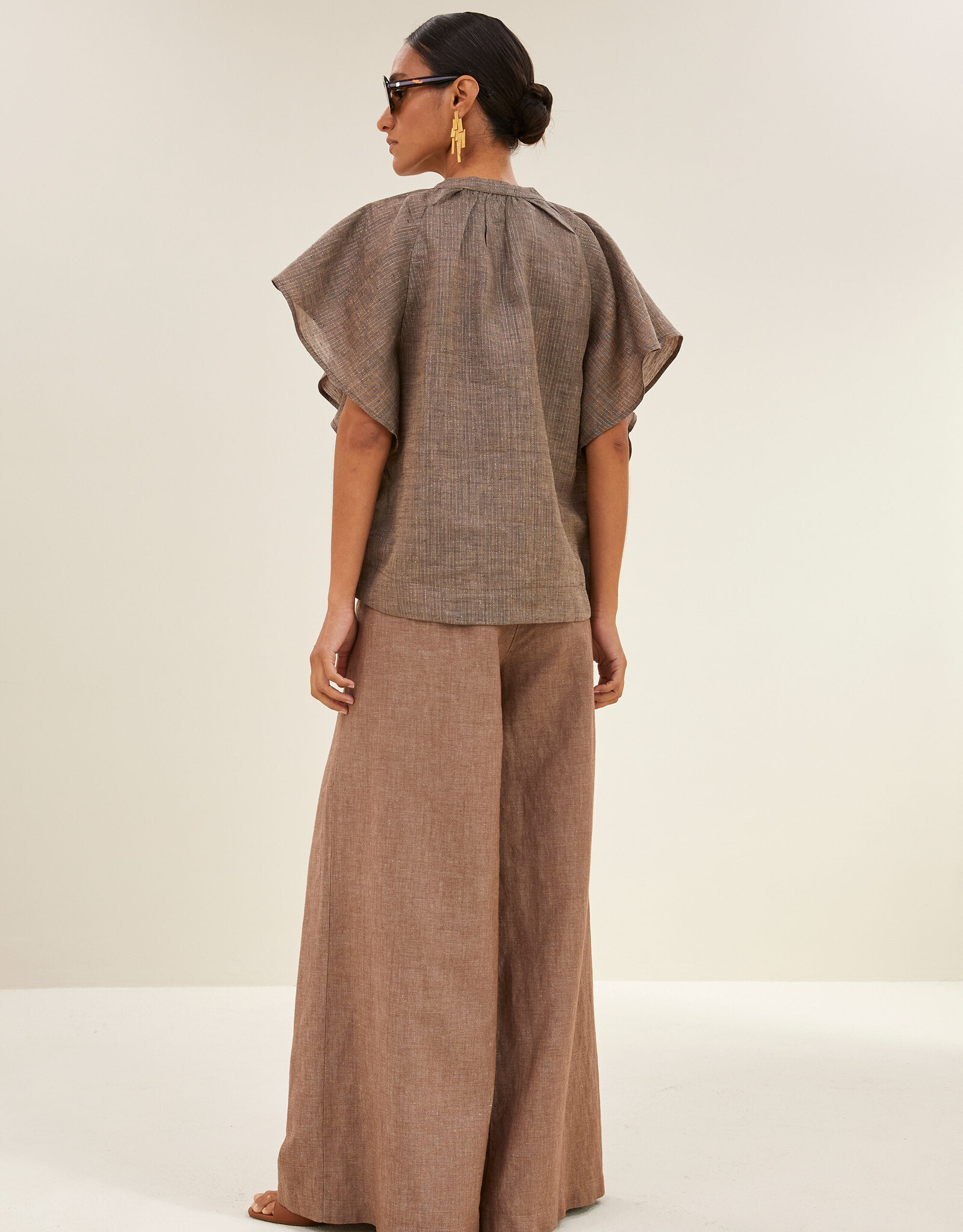 By-bar vina lurex blouse iced coffee