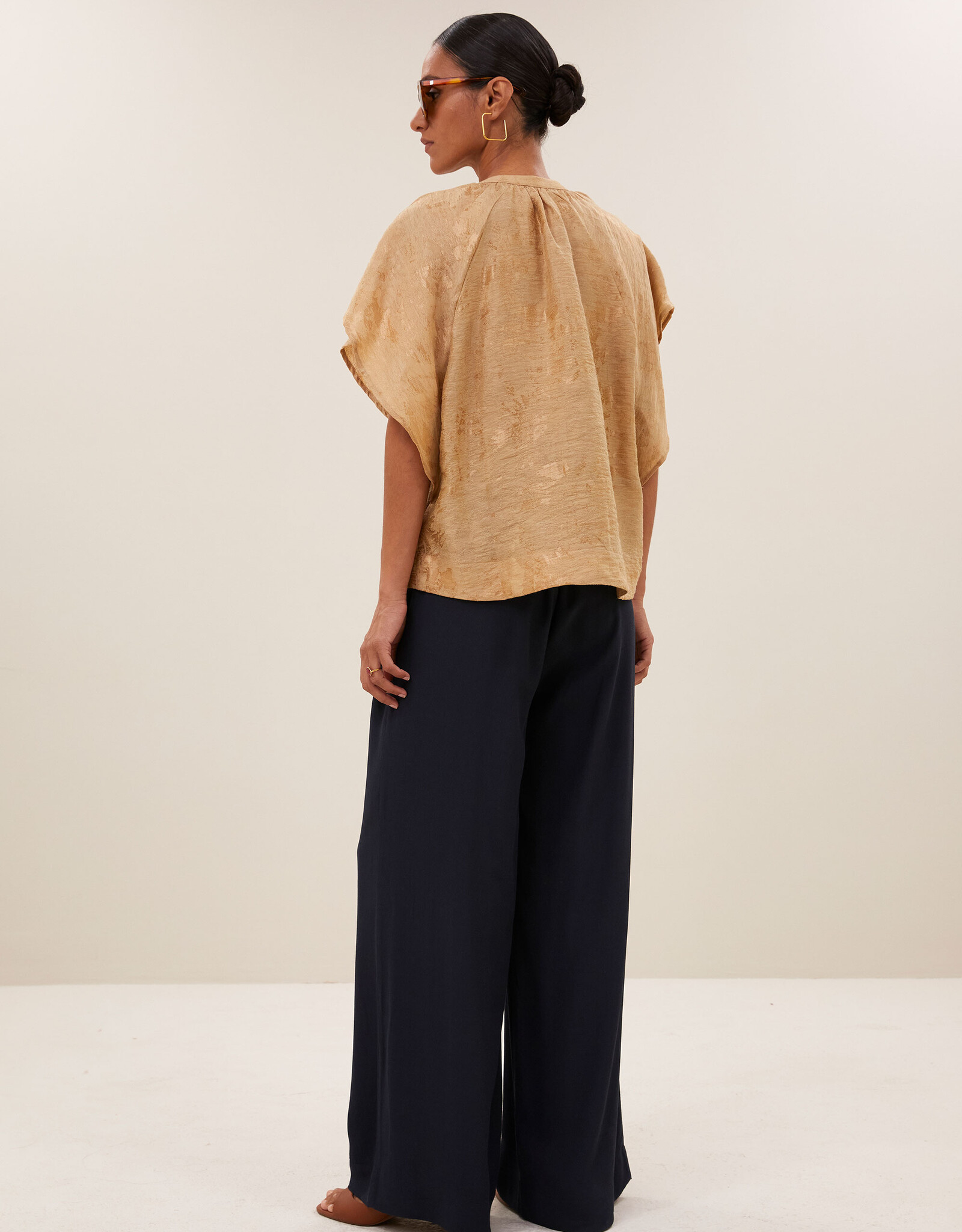 By-bar vina jacquard blouse desert