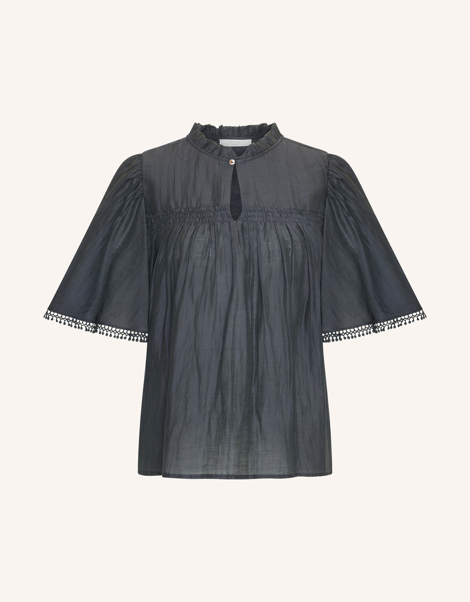 By-bar sanne silk blouse charcoal
