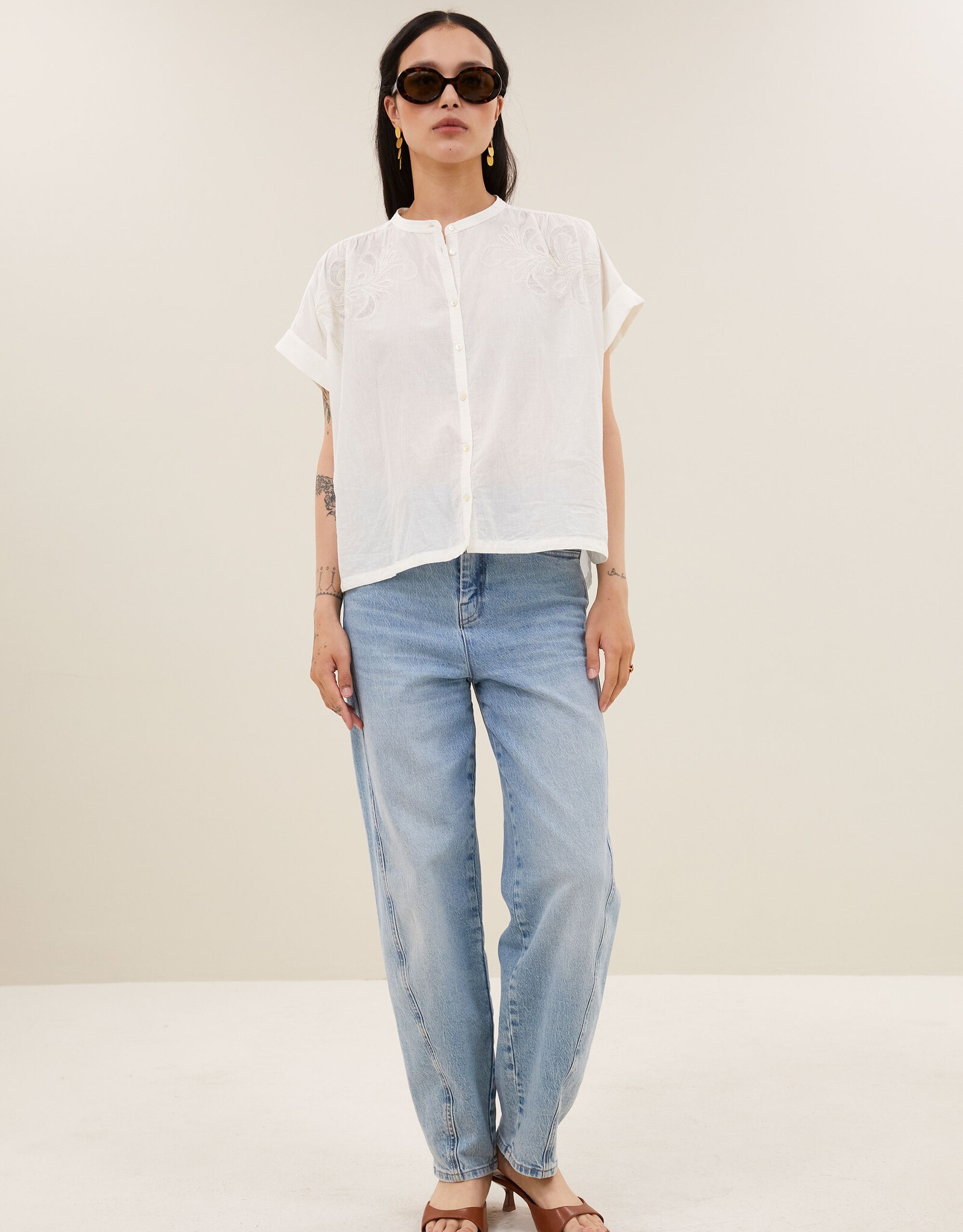 By-bar ally blouse off white