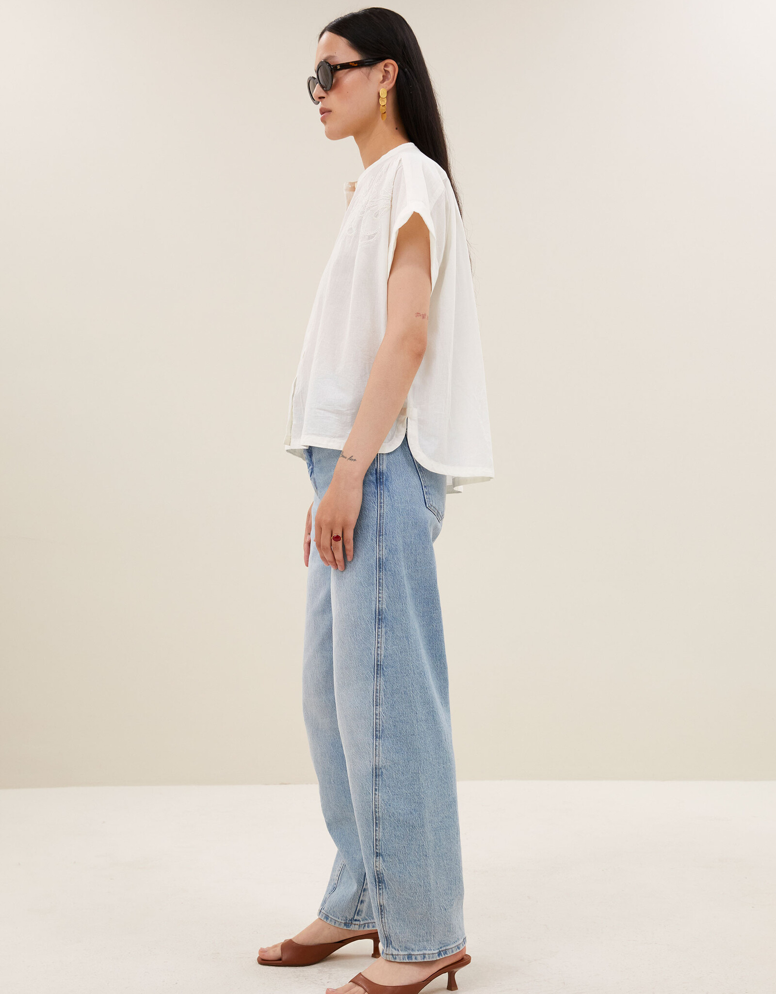 By-bar ally blouse off white
