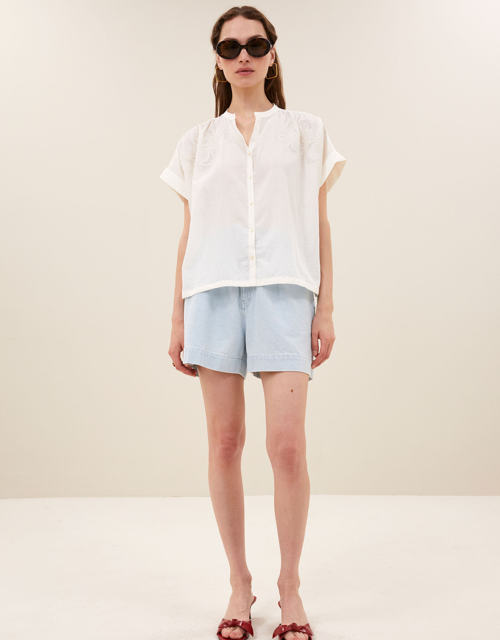 By-bar ally blouse off white