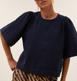 By-bar olivia twill blouse captain blue