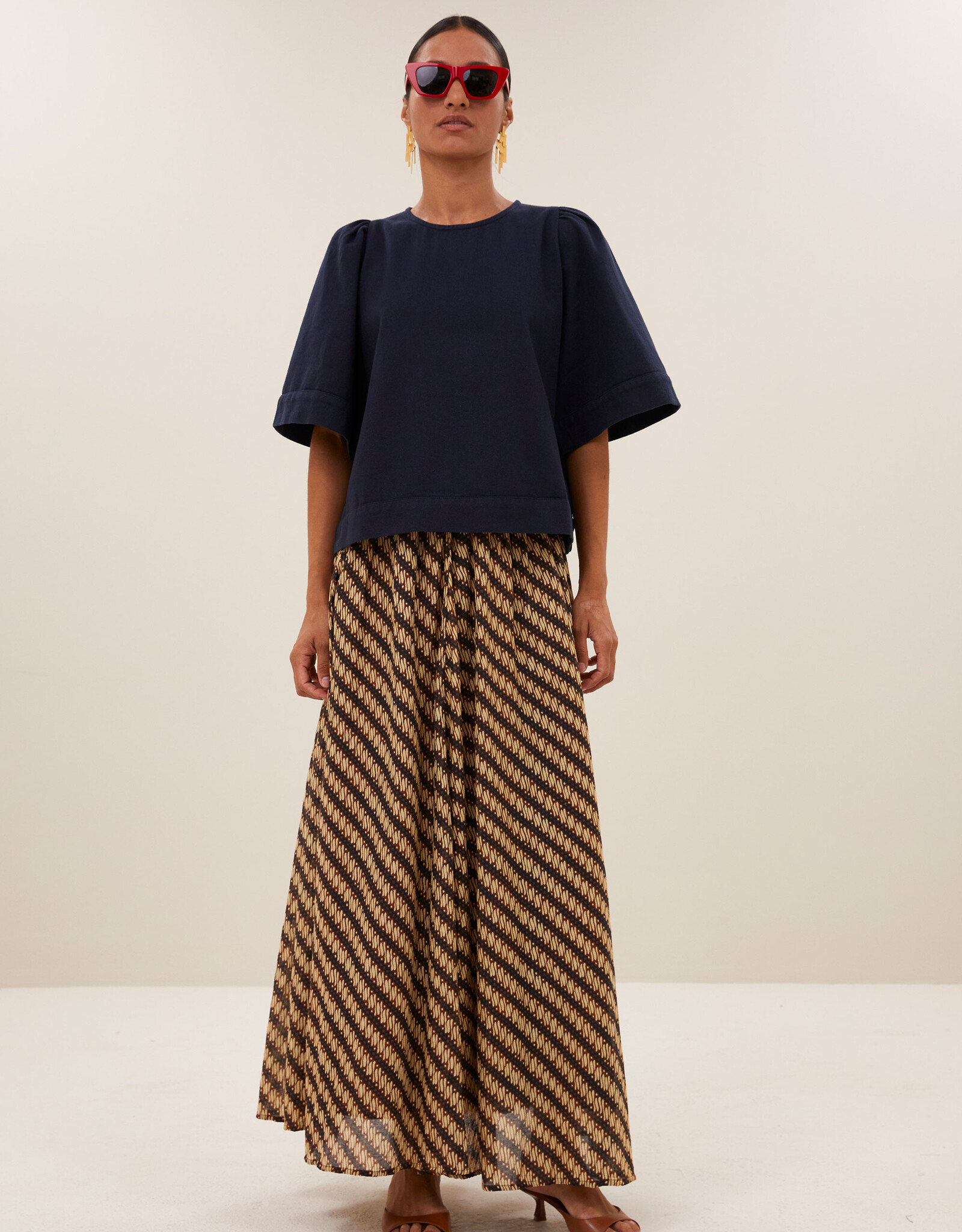 By-bar olivia twill blouse captain blue