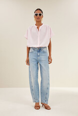 By-bar minte pinstripe blouse pink pin stripe