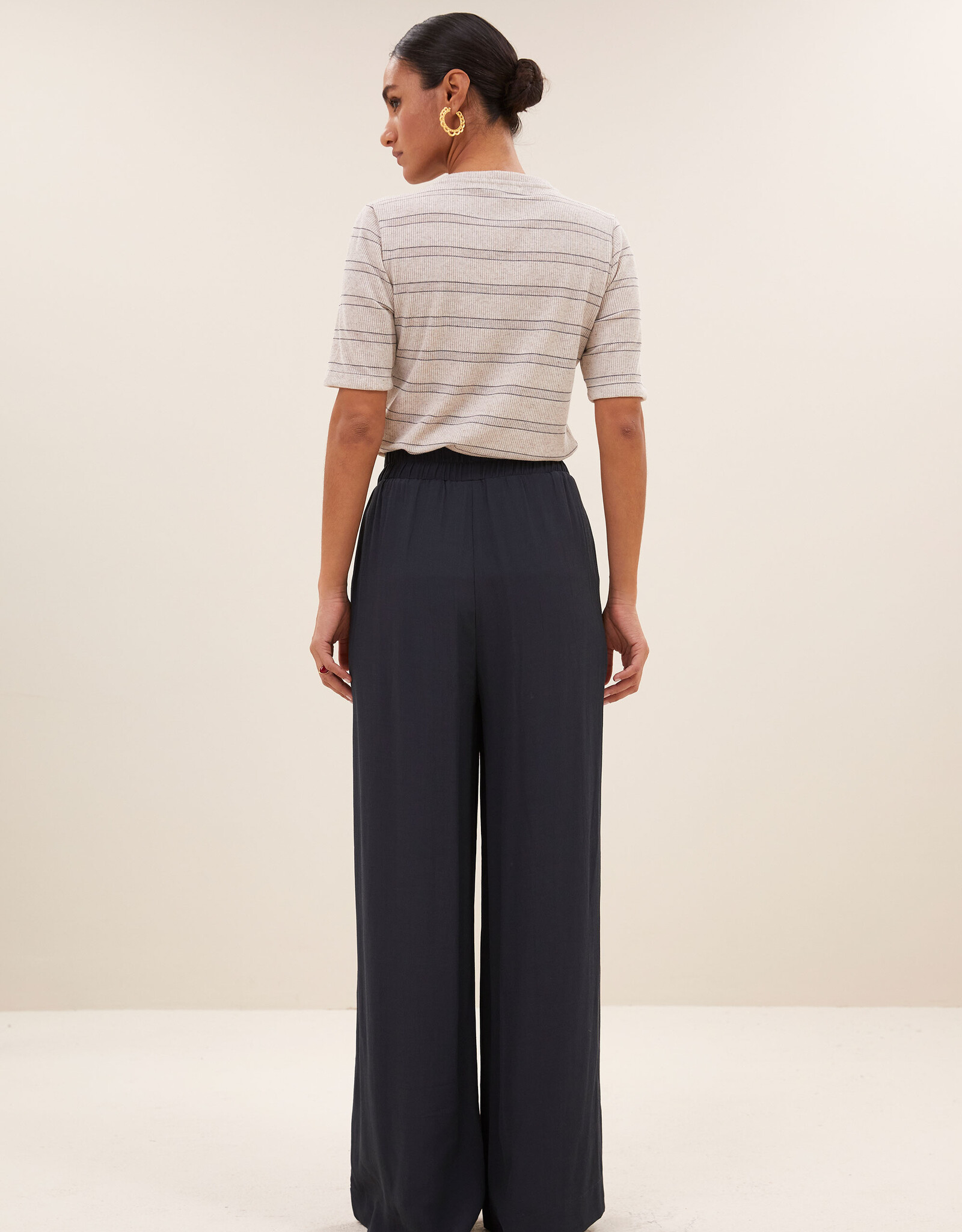 By-bar benji viscose pants graphite SS26