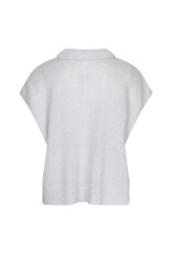 Ruby Tuesday VELIH Alpaca knitted polo strap top Denim blue