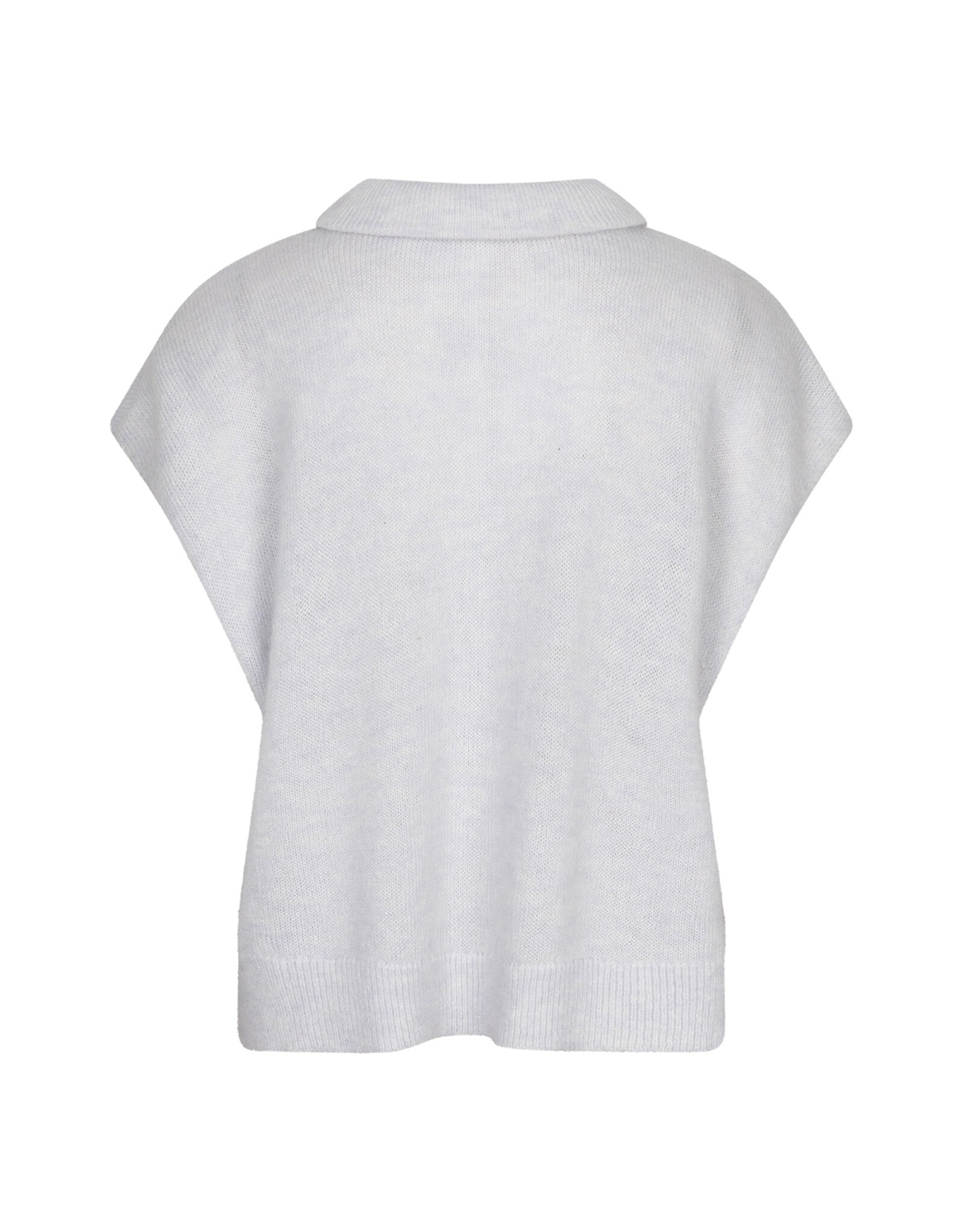 Ruby Tuesday VELIH Alpaca knitted polo strap top Denim blue