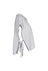 Ruby Tuesday VELIH Alpaca knitted polo strap top Denim blue