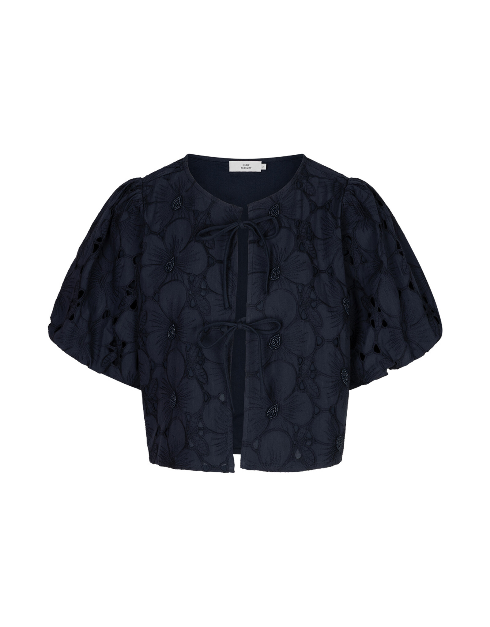 Ruby Tuesday IANTIES Half balloon sleeves embro+beads top Parisian night