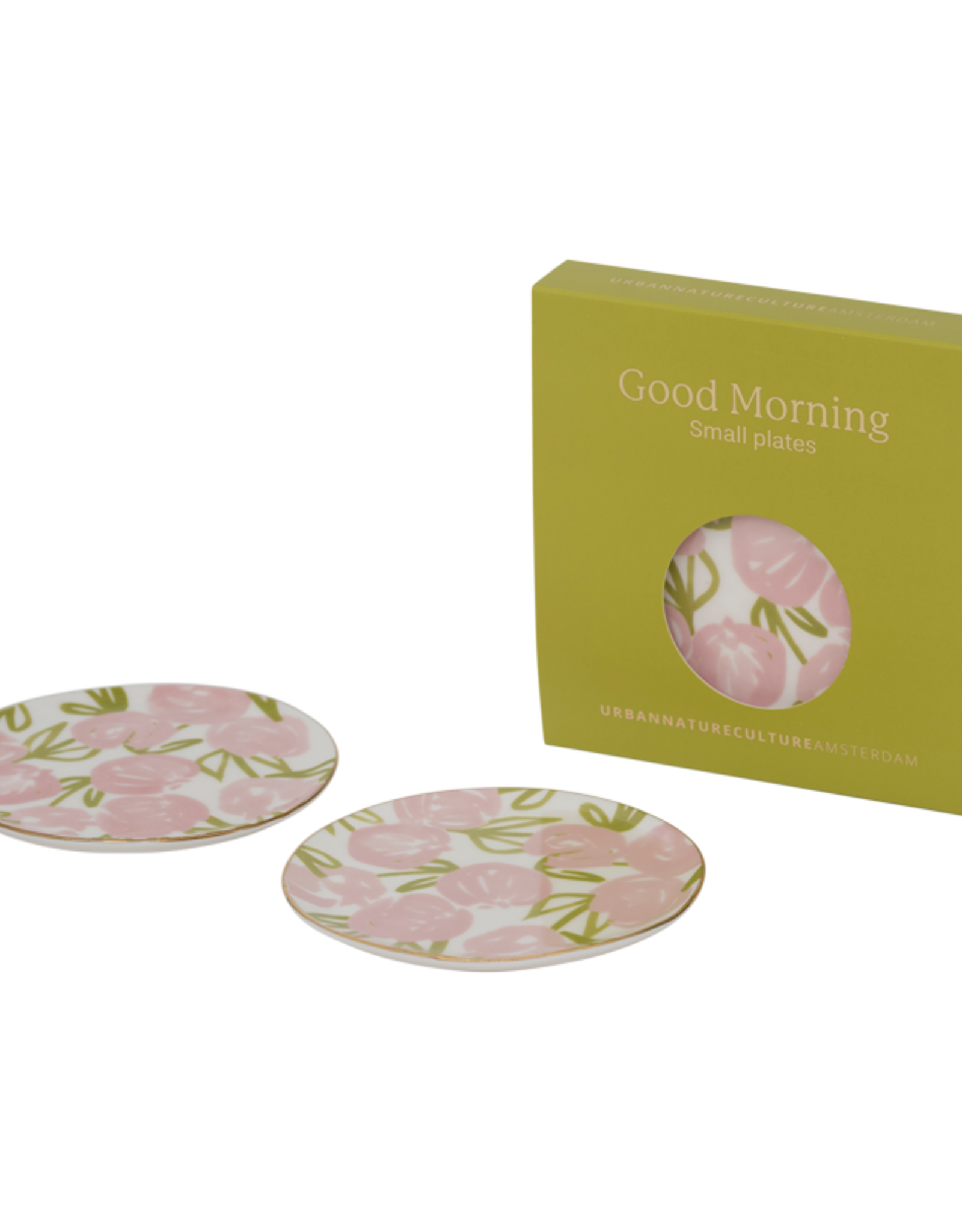 Urban Nature Culture Urban Nature Culture Good Morning plate, Palesa, Set of 2, Flamingo pink