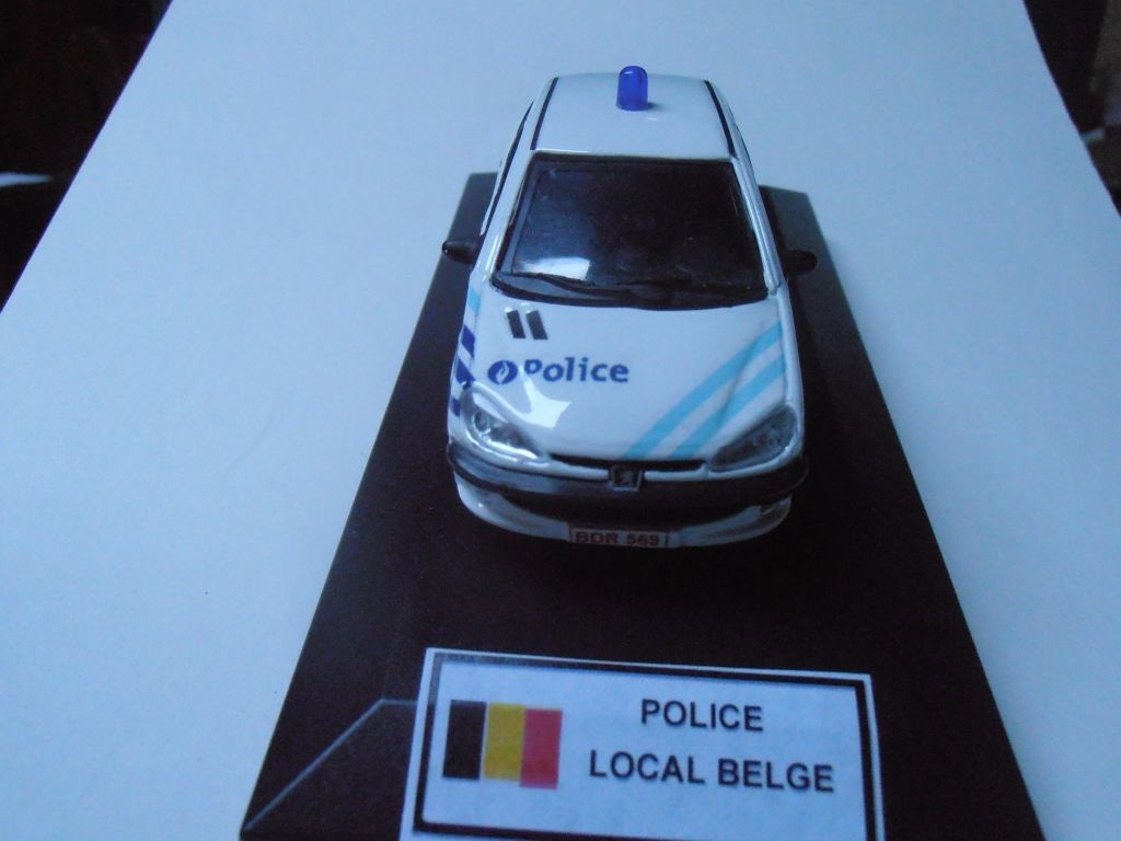 Modèle Réduit Peugeot 206 Police Belge 2004 - Échelle 1:43 Norev - Neuf En Boîte - Collection Miniature