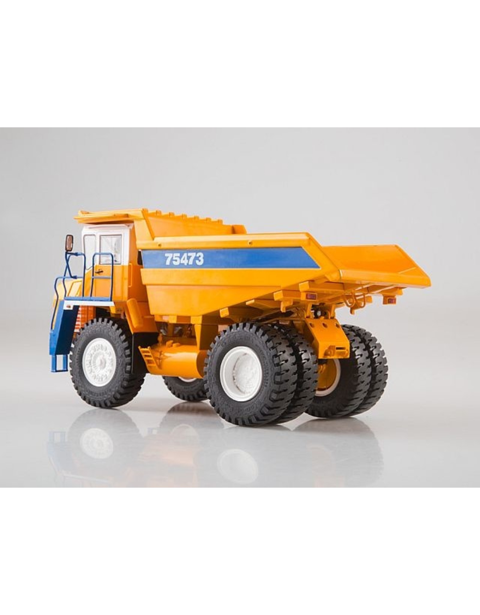 BelAZ BELAZ-75473 quarry dump truck, low sides(yellow/blue)