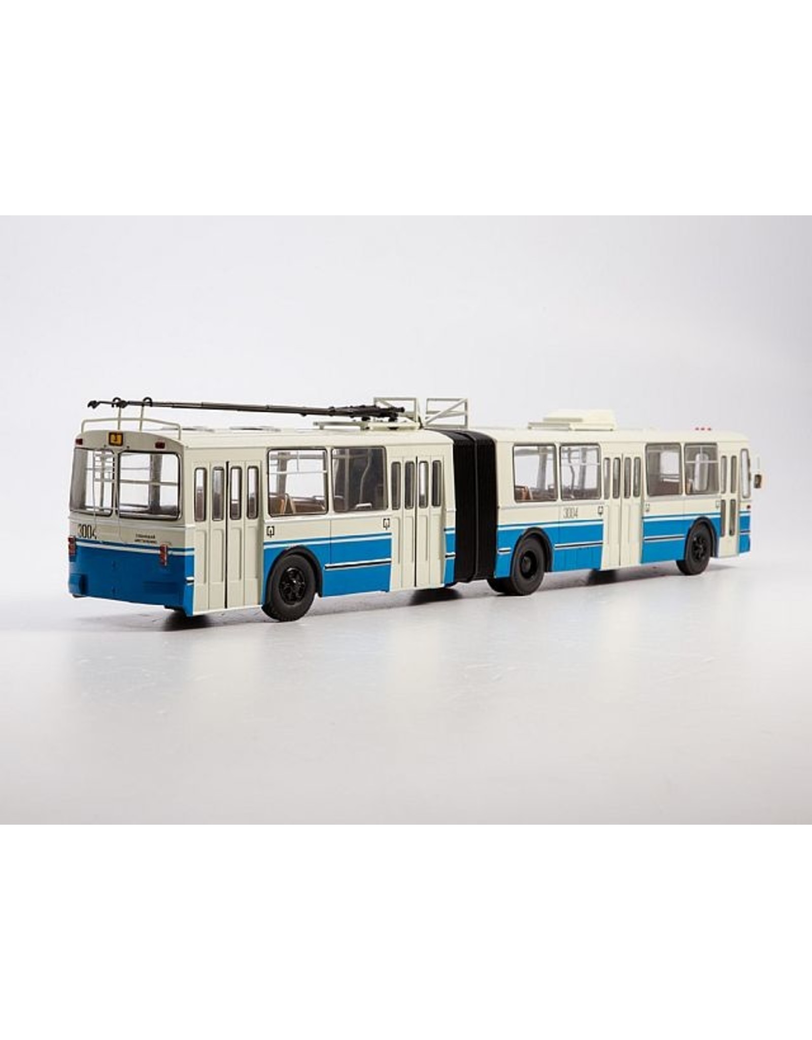 ZiU ZiU-10 ARTICULATED TROLLEYBUS,route no.3(white/light blue)