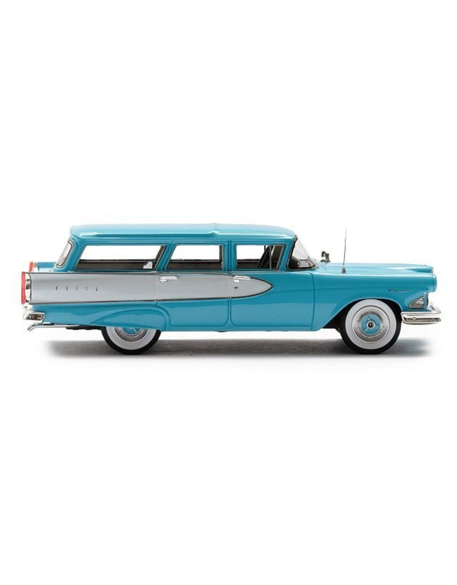 Edsel Edsel Villager break 4-doors(1958)side skirts on the back wheel(blue/white)