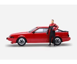 美品1/43 Mitsubishi Starion ミニカー4台セット Art-Toys CommV - Mitsubishi Starion(red)with driver figure)