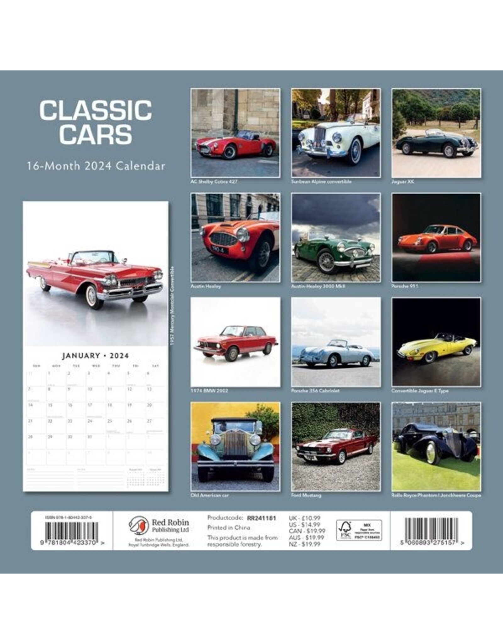 Accessories Calendar Classic Cars(2024)