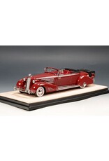 Cadillac by Fleetwood. Cadillac 452D V16 Victoria(1934)Convertible Coupe(open roof)maroon