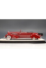 Cadillac by Fleetwood. Cadillac 452D V16 Victoria(1934)Convertible Coupe(open roof)maroon