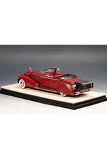 Cadillac by Fleetwood. Cadillac 452D V16 Victoria(1934)Convertible Coupe(open roof)maroon