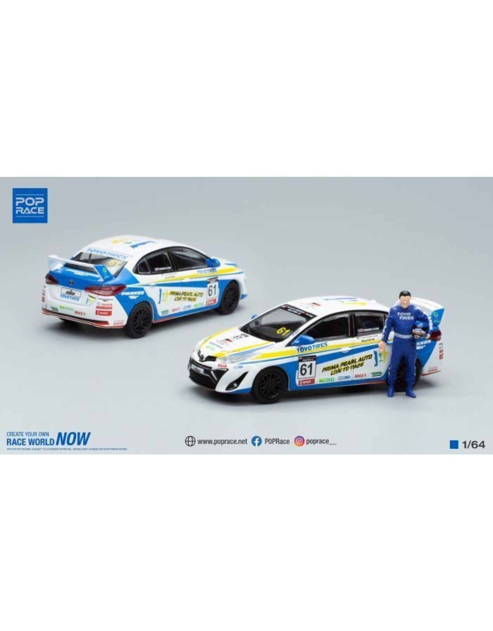 Toyota Gazoo Racing Toyota GR Vios Gazoo Racing(Malaysia Season 4)Tengku Dian Ley #61(w.race figure)