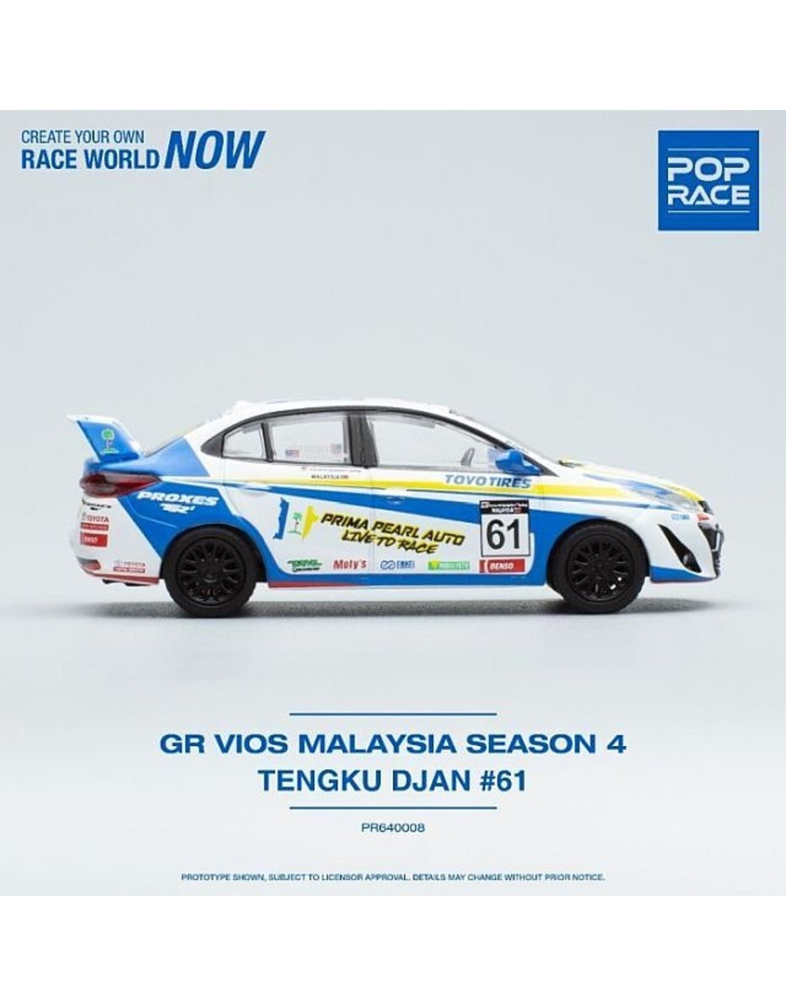 Toyota Gazoo Racing Toyota GR Vios Gazoo Racing(Malaysia Season 4)Tengku Dian Ley #61(w.race figure)