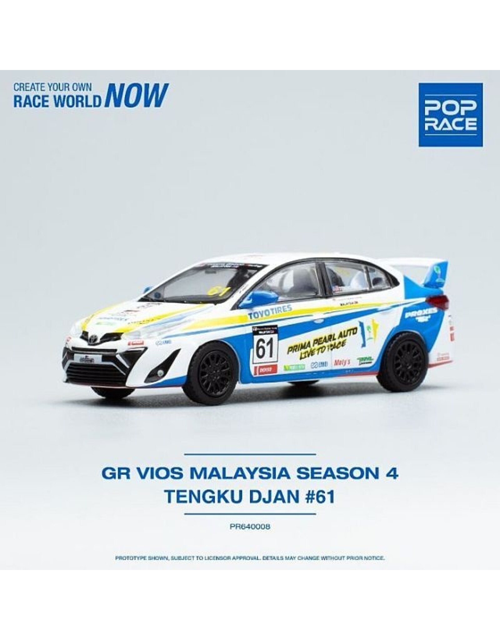 Toyota Gazoo Racing Toyota GR Vios Gazoo Racing(Malaysia Season 4)Tengku Dian Ley #61(w.race figure)