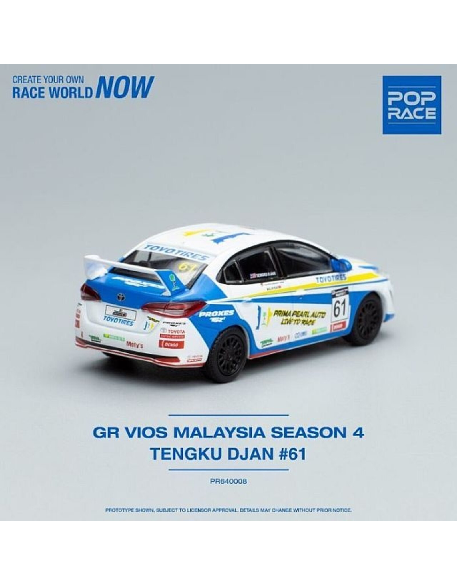 Toyota Gazoo Racing Toyota GR Vios Gazoo Racing(Malaysia Season 4)Tengku Dian Ley #61(w.race figure)