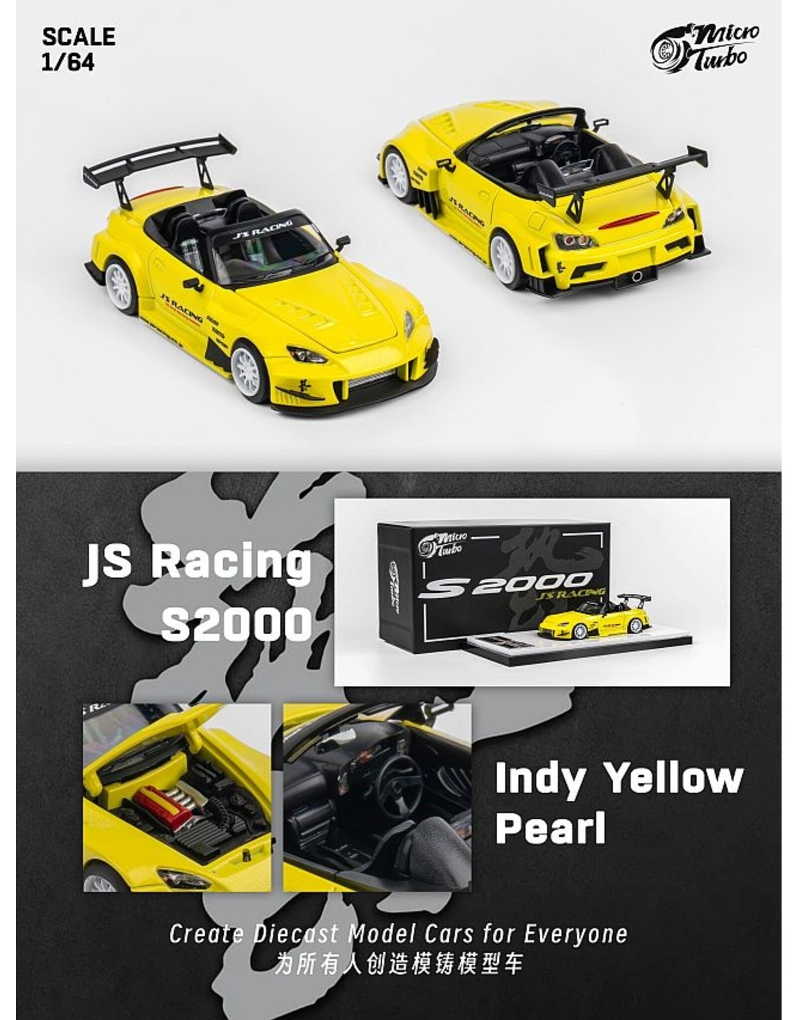 Honda JS Racing S2000 Honda(Indy yellow pearl)