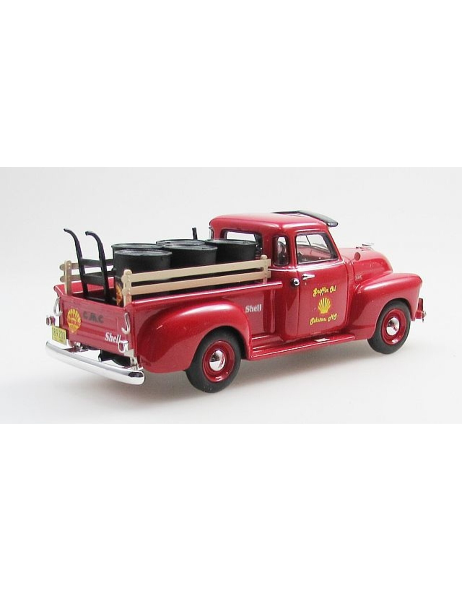 GMC GMC Serie 100 5-window pick-up(1952)Shell Oil delivery truck(with fuel barrels)red