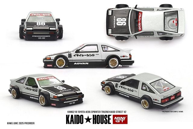 ミニカー TOYOTA SPRINTER TRUENO AE86 1983 MM 1983 Toyota Sprinter Trueno (AE86) White / Black (Diecast