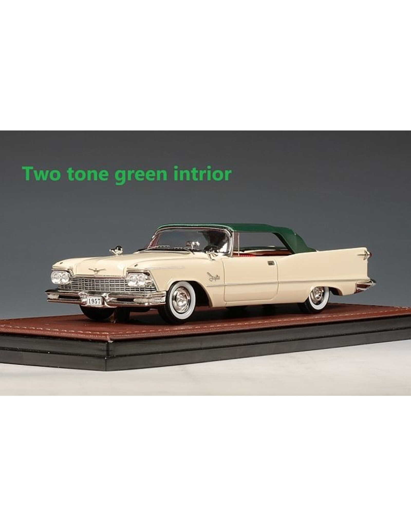 Imperial(Chrysler) Imperial Crown(1957)Convertible(closed roof)single headlight)Desert beige