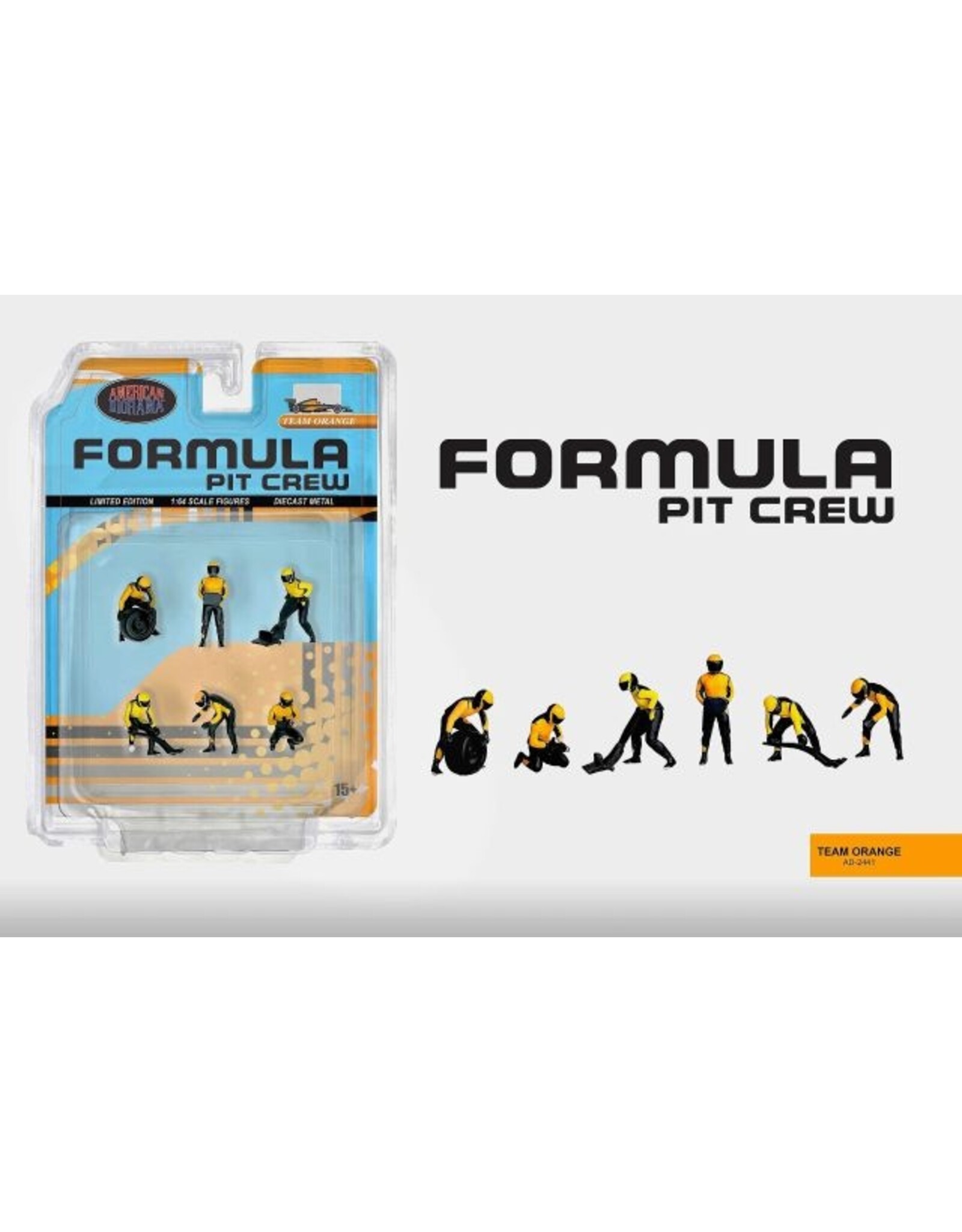 Accessories Formule Pit Crew Figures-Team orange(6 fig)