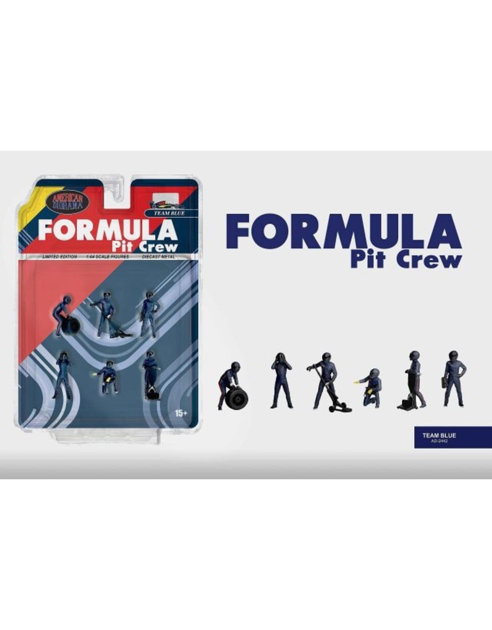 Accessories Formule Pit crew Figures-Team blue(6 figures)
