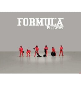 Accessories Formule Pit crew Figures-Team red(6 figures)