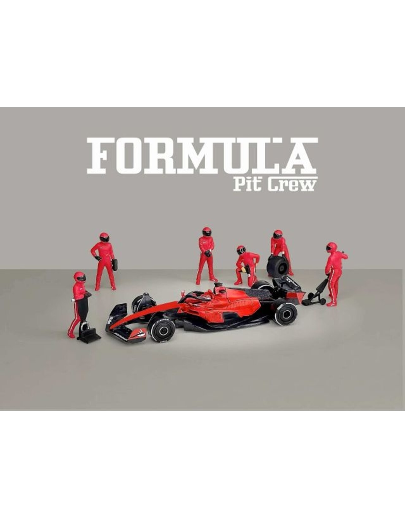 Accessories Formule Pit crew Figures-Team red(6 figures)