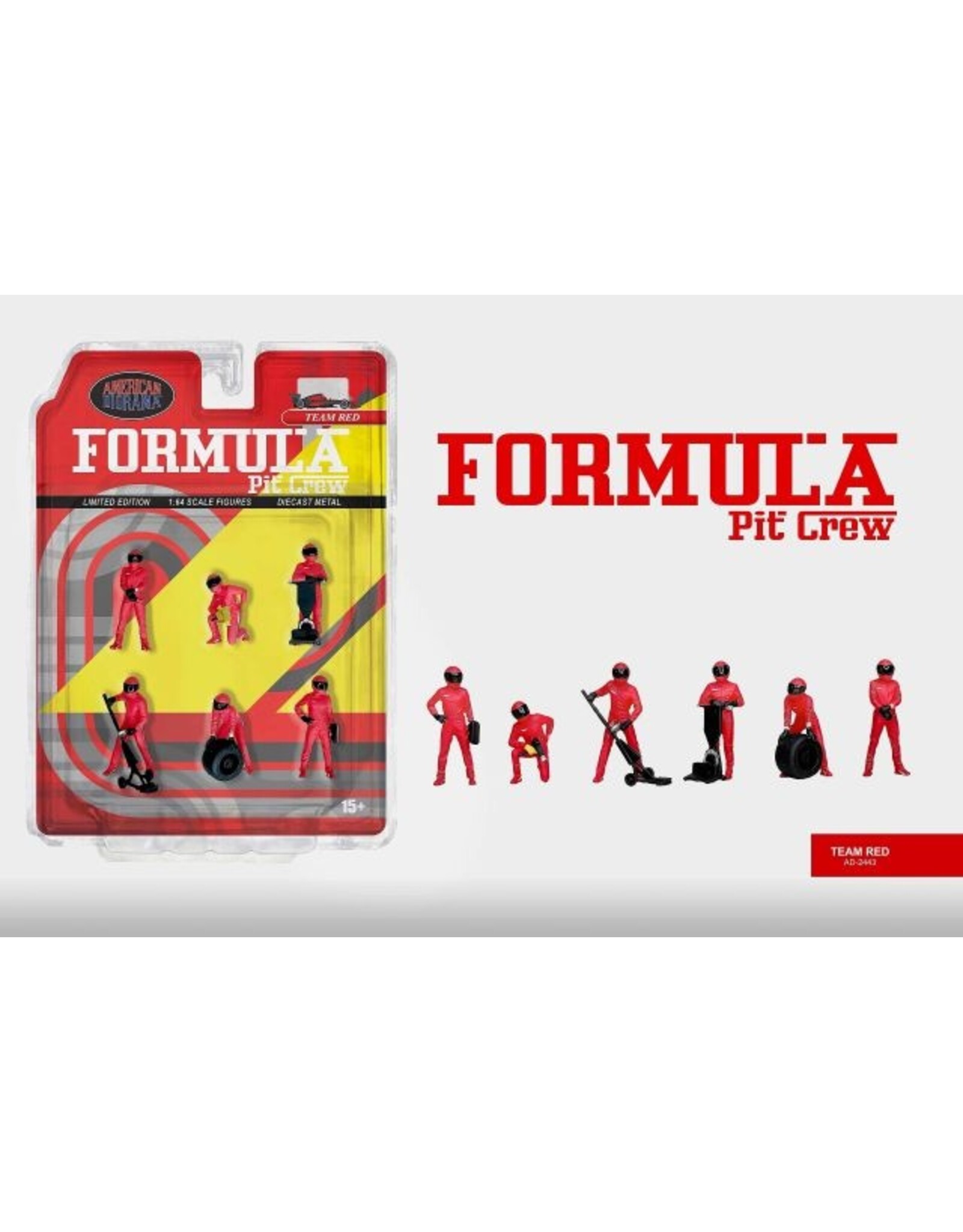 Accessories Formule Pit crew Figures-Team red(6 figures)