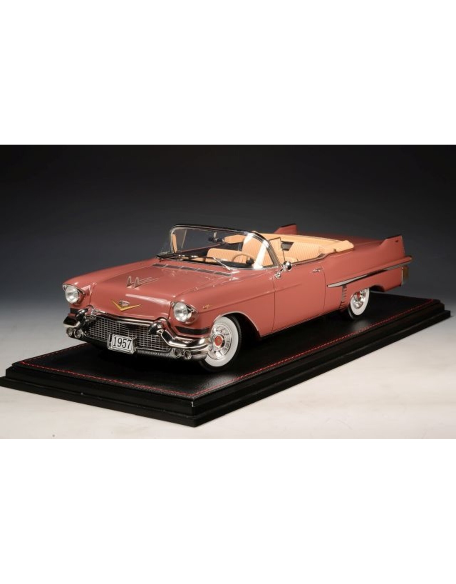 Cadillac(General Motors) Cadillac Series 62 convertible(open roof)1957(Dusty rose metallic)