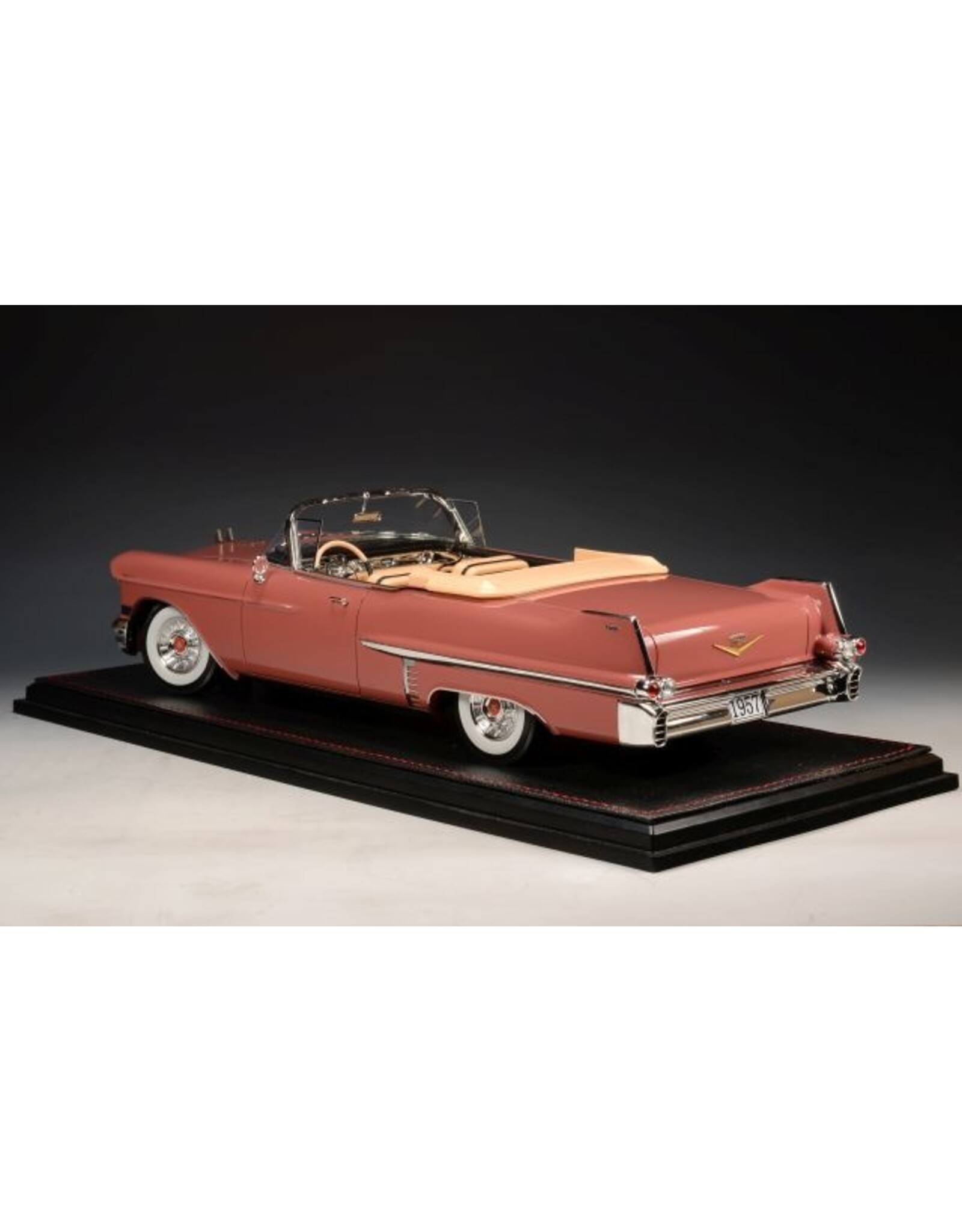 Cadillac(General Motors) Cadillac Series 62 convertible(open roof)1957(Dusty rose metallic)