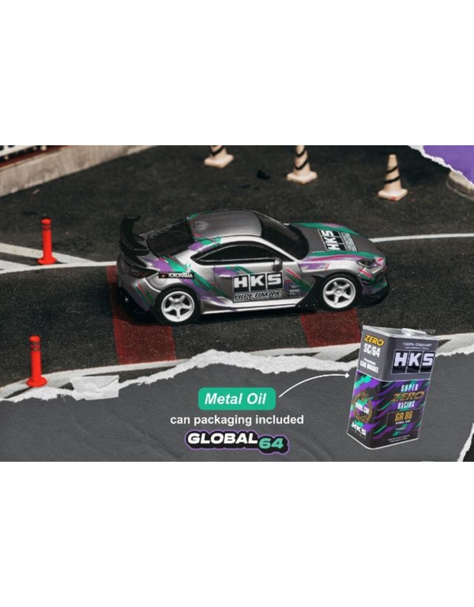 Toyota Toyota GR86(2024)grey in HKS limited edition tin can