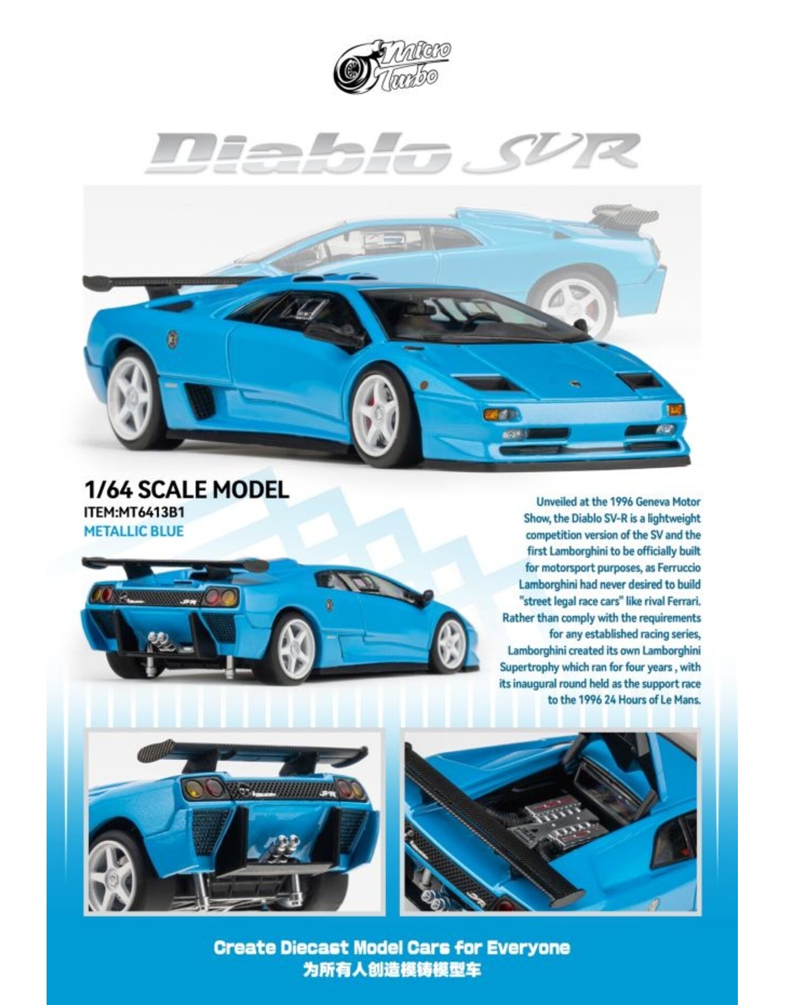 Lamborghini Custom Diablo SVR(blue metallic)